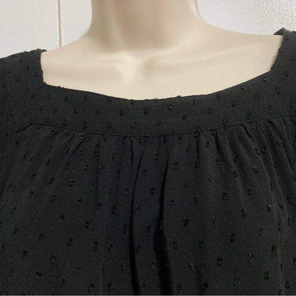 CHELSEA and THEODORE Embroidered Dots Square Neck Babydoll Top Womens XL - Picture 4 of 10